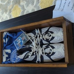 James Stewart autographed football shoes, with C.O.A.